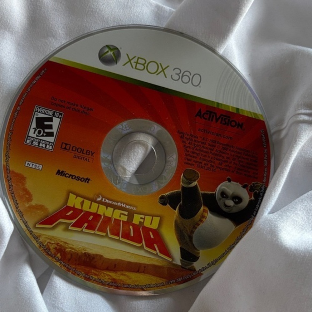 Kung Fu Panda XBOX 360 Microsoft Activision dolby digital disc